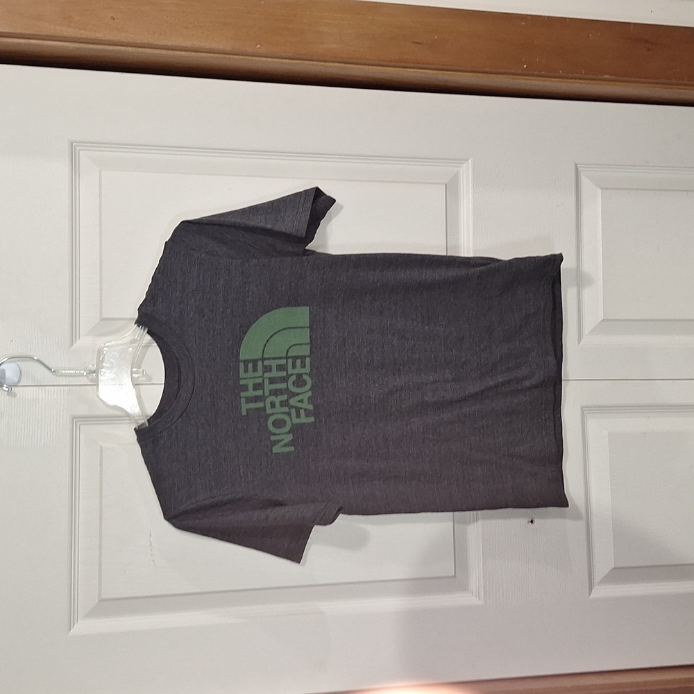The North Face t shirt - M - dark gray / green logo - Picture 1 of 5